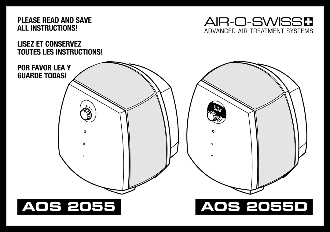 Air-O-Swiss AOS 2055 manual AOS 2055 AOS 2055D 